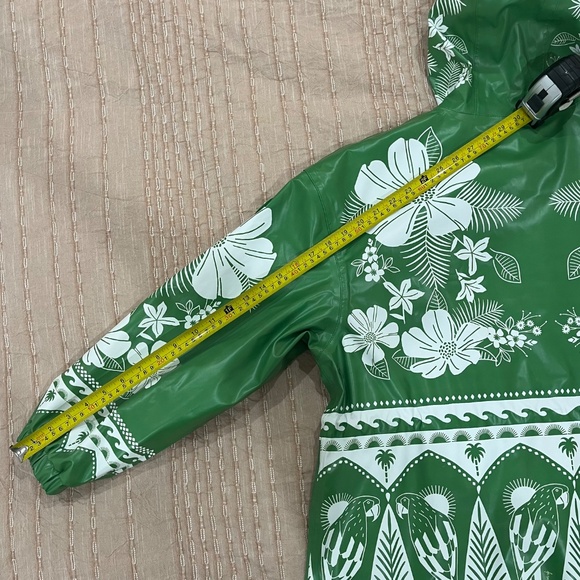 Farm Rio Macaw Elegance Green Raincoat - Picture 7 of 10